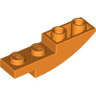 Lego kostka (kostička) 4x1 oblouk invertovaný, oranžová (6210474)